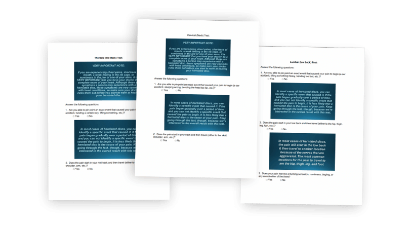 Herniated Disc Self Tests