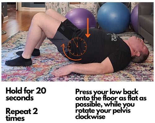 Pelvic Clocks, an exercise for spinal disc conditions in the lower back