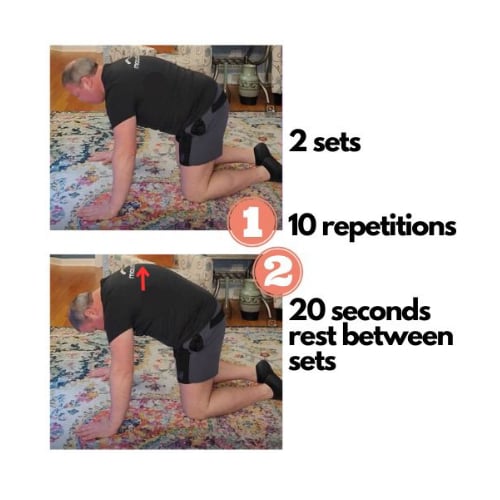 Serratus Roll, a great exercise for spinal disc pain